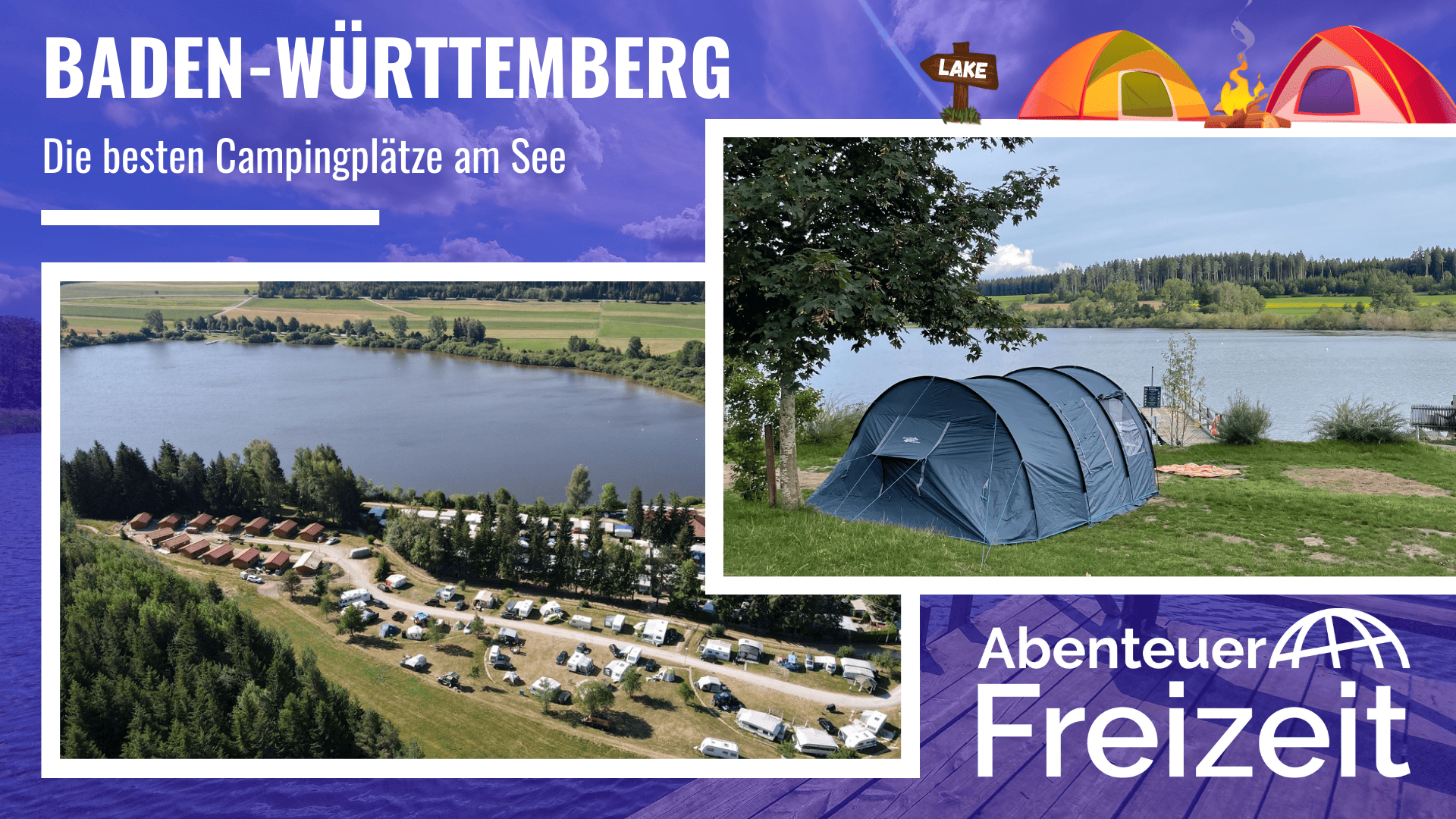 Campingplätze am See in Baden-Württemberg