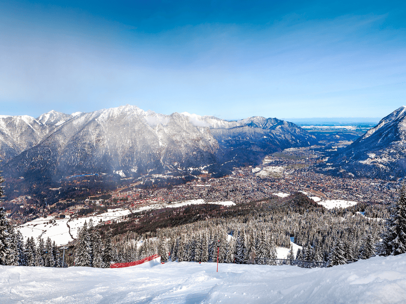 Das Skigebiet Garmisch-Partenkirchen