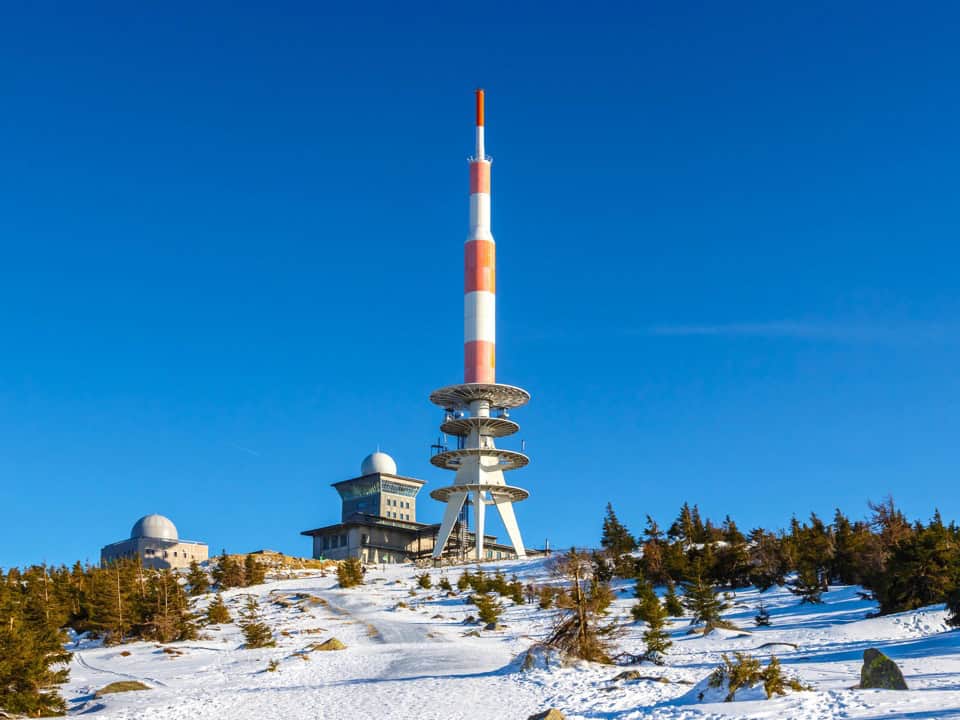 Schneeschuhwandern auf dem Brocken im Harz